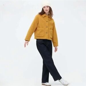 Uniqlo Warm Mustard Fleece Jacket | Teddy Jacket
